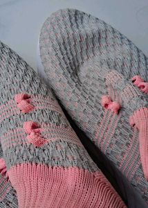 Pink &amp; Grey Slip-On Sneakers