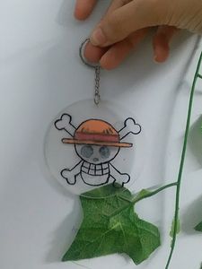 One Piece Anime Glass Painting Keychain