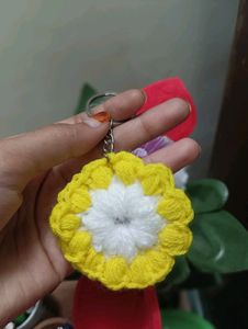 Crochet Flower Keychain