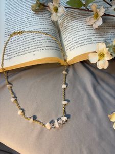 Boho Gold Chain Gemstone Necklace