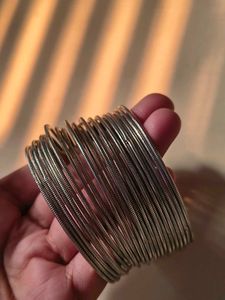 24 Silver Tone Bangle Set