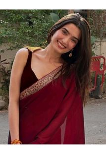 Elegant Maroon Saree