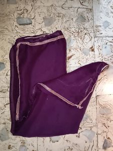 Purple Dupatta With Gota Patti Work