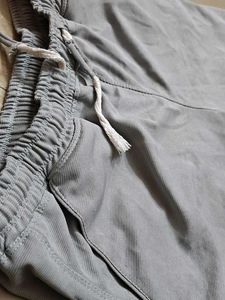 Grey Casual Drawstring Pants