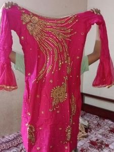 Fish cut  Skirt  With Kurti Bell Sleeves