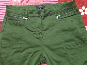 Green Women Shorts Half Pant
