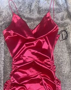 New H And M Pink Satin Mini Dress