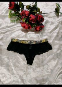 Black Lace Thong Panty