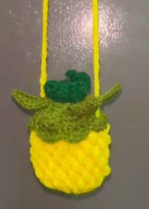 Pineapple Crochet Mini Airpords Cover&amp;case