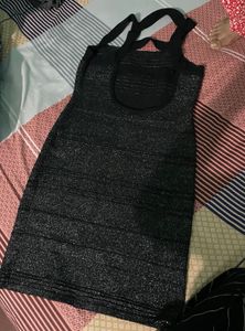 Sparkly Black Bodycon Dress