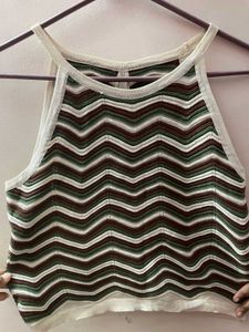 Chevron Knit Halter Top