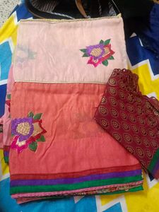 embroidered saree