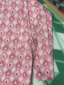Pink Printed Kurta