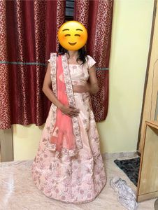 Elegant Peach Embroidered Lehenga Choli