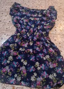 Fitted Floral Print Mini Dress