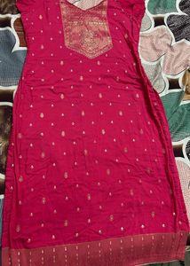 Pink Silk Dupatta Suit