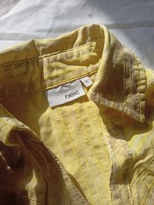 Yellow Floral Classy Shirt With Shining Lines