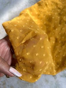 Mustard Sheer Crop Top