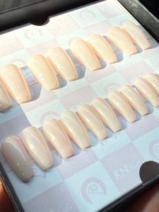 Off White Shimmering Press On Nails