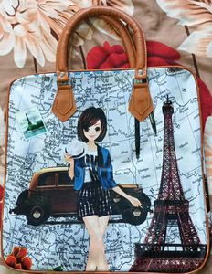Paris Map Design Handbag