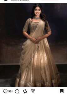Elegant Gold Lehenga Set
