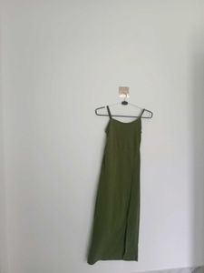 Olive Green Slip Dress