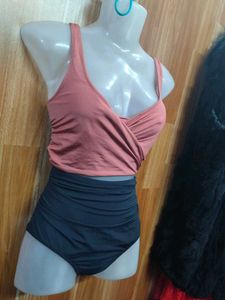 Peach &amp; Black Swimsuit