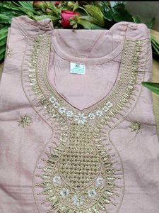 Pink Embroidered Kurti - Size XL