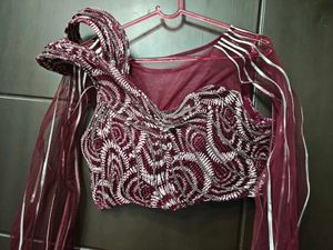 New Indo Western Beautiful Lehanga Crop Top