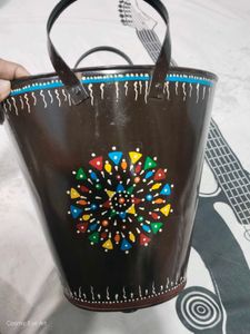 Metal Bucket Hand Painted