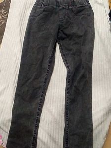 Charcoal Color Mommy Jeans