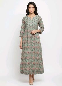 Floral Print Long Kurta
