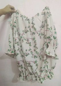 Floral Print Off-Shoulder Top