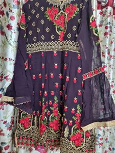 Semi stitched sharara Set