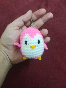 Handmade Crochet Penguin 🐧 Keychain