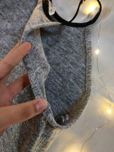Gray Tank Dress Top