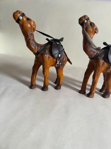 Vintage Wooden Camels + Girl+ Mat By Homecentre