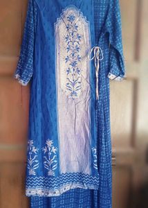 Blue Floral Print Kurti