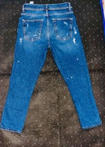 Zara Distressed Patch Jeans