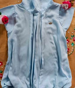 Sky Blue Basic Top for Girls 💙