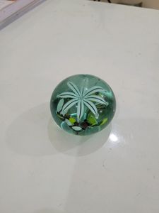 Handmade Floral Design Glass Paper Weight