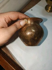 Combo of 2 Brass Pooja Items — Kalash Lota &amp; Puja