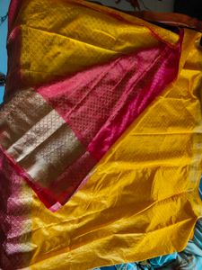 Mango Yellow Colour Saree