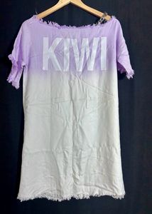 Ombre Dress In Lilac And White( M-L Size)