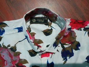 Floral Print Button-Down Shirt