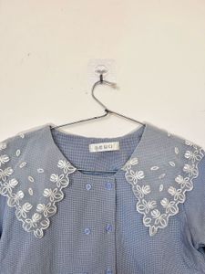 Korean-style Double-Breasted Smock Dress with an O