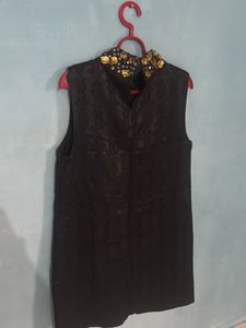 Elegant Black Embellished Dress