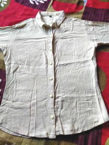 Polka Dot Button-Down Shirt