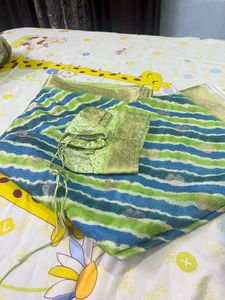 Striped Green Saree