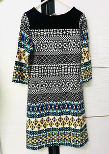 AND Geometric Print Dress